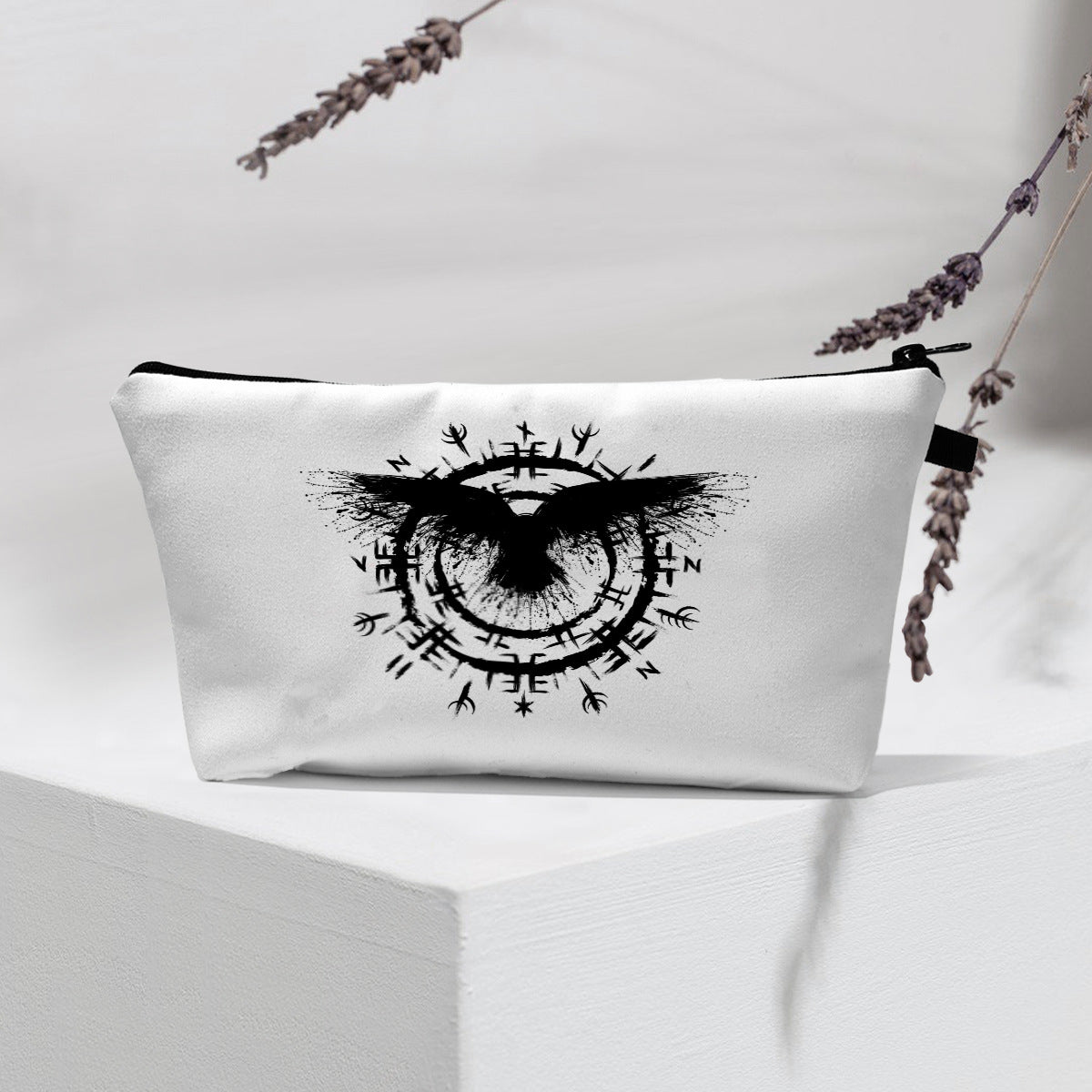 Bolsa de cosméticos portátil con diseño de mal de ojo para mujer