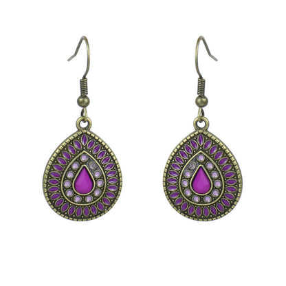 Pendientes geométricos retro de estilo étnico bohemio