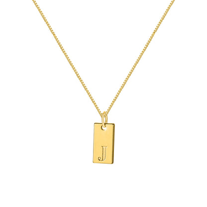 Collar con colgante de letra inglesa sencilla a la moda para mujer