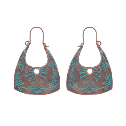 Boucles d'oreilles turquoise de style ethnique bohème