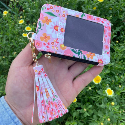 Cartera multifunción con estampado floral para mujer