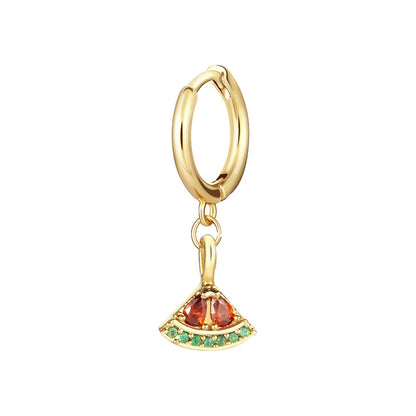 Boucles d'oreilles exquises en zircon multicolore pour femmes