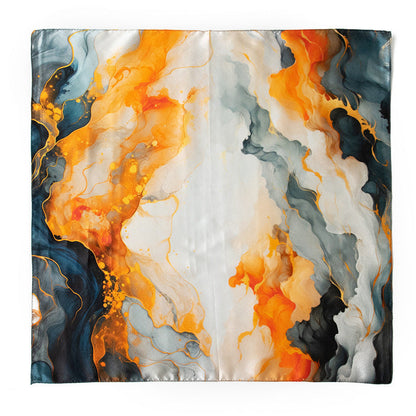Bufanda de seda floral con lunares de moda de verano para mujer