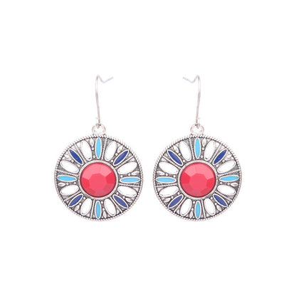Boucles d'oreilles à pompons créatives de style ethnique bohème rétro
