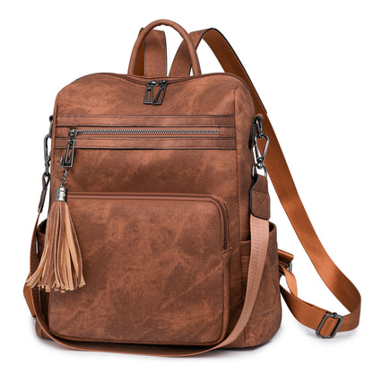 Winter Vintage Fashion Women Leopard Backpack