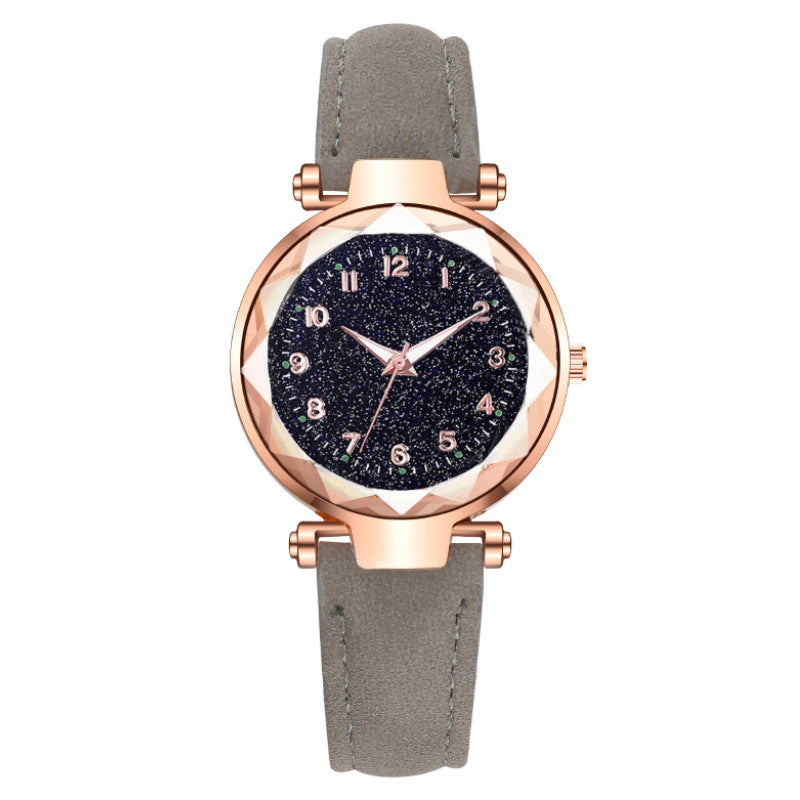 Women Fashion Solid Color Starry Sky Digital Watch