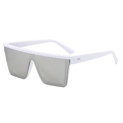 Gafas de sol de moda de una pieza con montura grande