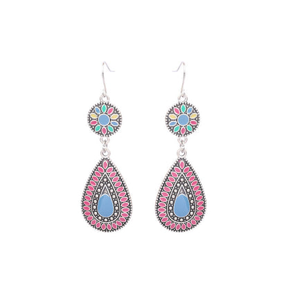 Boucles d'oreilles à pompons créatives de style ethnique bohème rétro