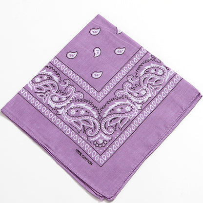 Bufanda cuadrada de algodón con estampado de anacardos para mujer, accesorio de estilo urbano