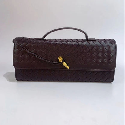 Bolso de mano tejido de color liso informal de moda para mujer