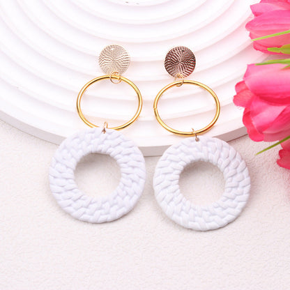 Bohemian Geometric Circular Acrylic Earrings