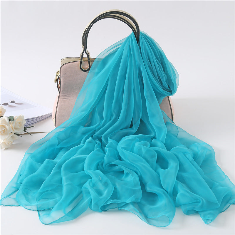 Large Size Solid Color Sunscreen Scarf for Women