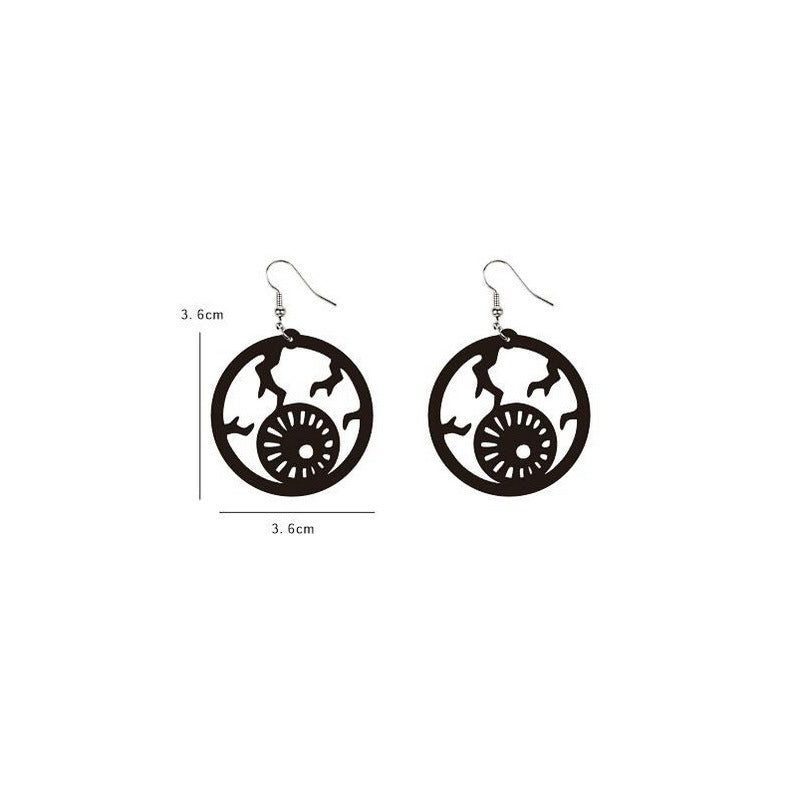 Pendientes colgantes de acrílico gótico oscuro para mujer de Halloween