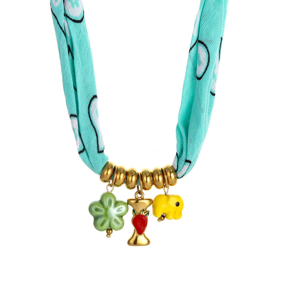 Collares de seda con colgante de letras inglesas y aceite de gota hechos a mano para mujer