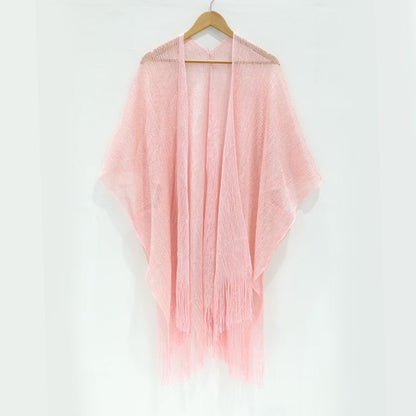 Women Sexy Stripe Tassel Cover-Ups