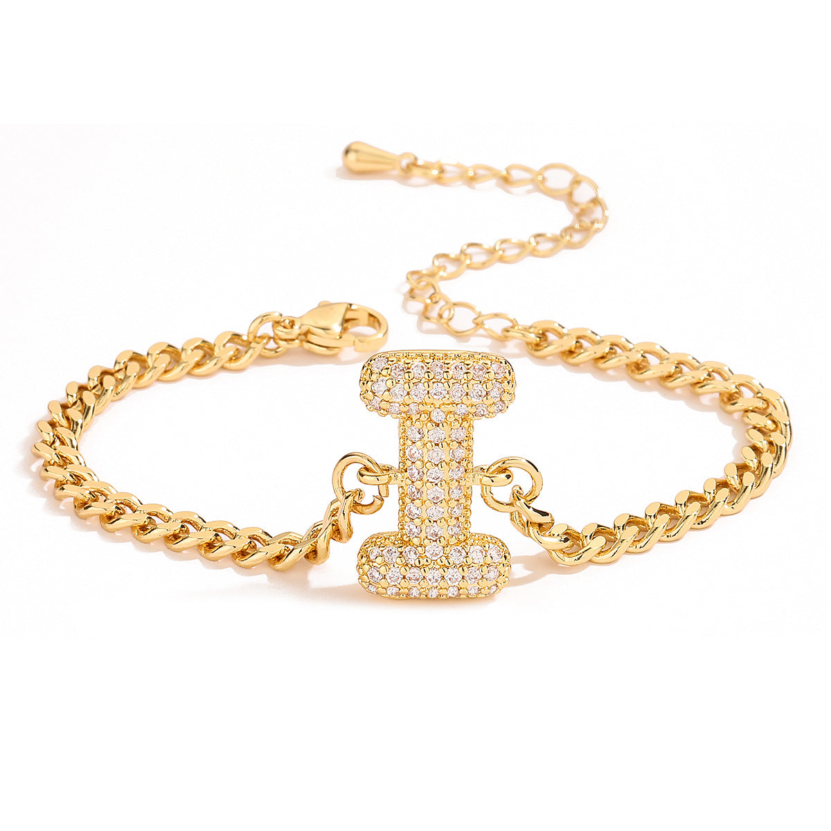 Fashion 26 Zircon Alphabet Bracelet