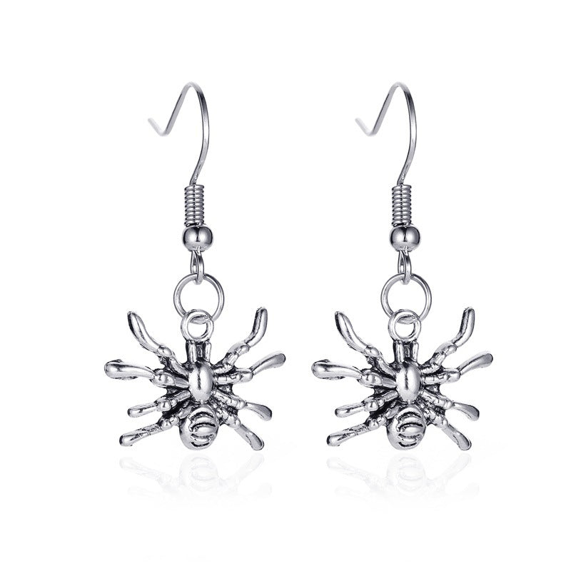Halloween Skeleton Bat Spider Earrings Alloy Retro Style