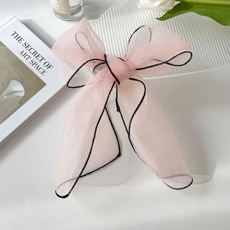 Bufanda larga de organza fina de verano para mujer, color liso