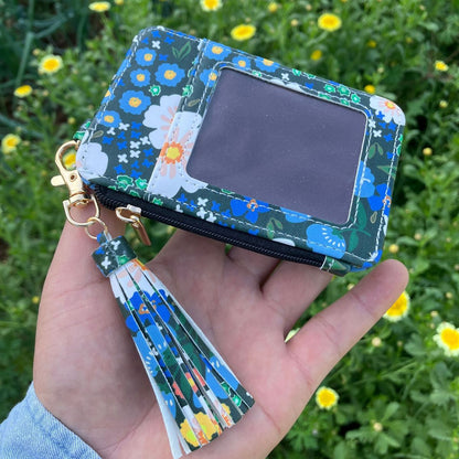 Cartera multifunción con estampado floral para mujer