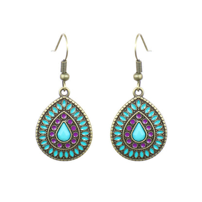 Pendientes geométricos retro de estilo étnico bohemio