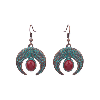 Boucles d'oreilles à pompons créatives de style ethnique bohème rétro