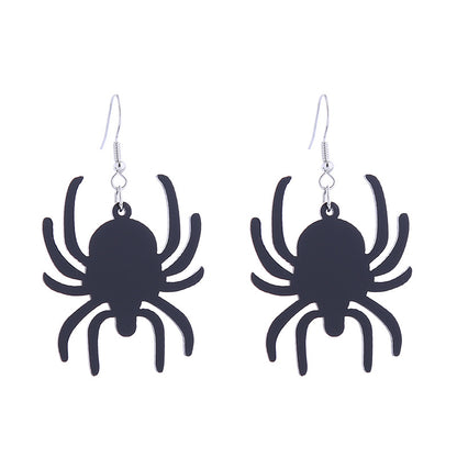 Halloween Women Horror Funny Dark Spider Bat Ghost Witch Acrylic Earrings