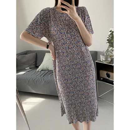 Women Casual Floral Printed Short Sleeve Dress