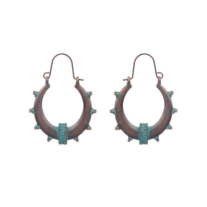 Boucles d'oreilles turquoise de style ethnique bohème