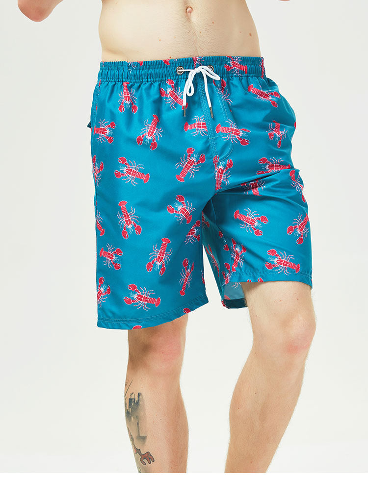 Bañador informal de secado rápido con estampado para hombre