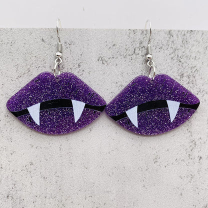 Halloween Women Fashion Acrylic Horror Skull Earrings