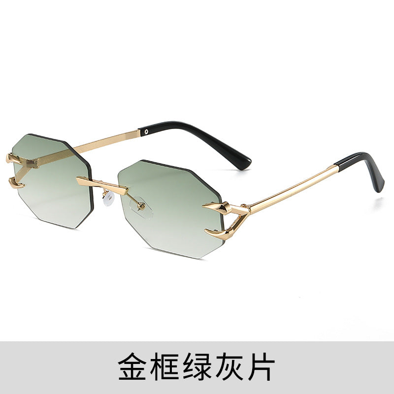 Fashion Frameless Polygon Sunglasses