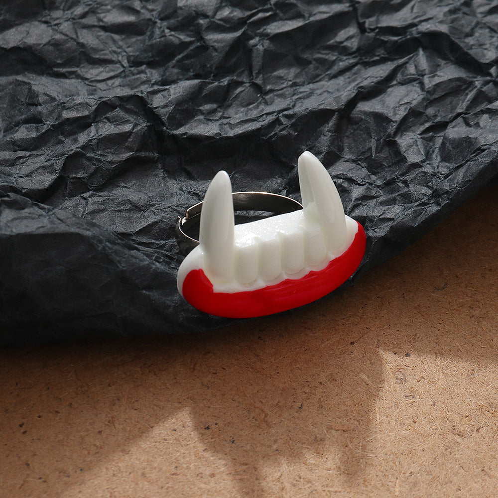 Anillos de sombrero con interruptor de calabaza, fantasma, gato y murciélago para mujer de Halloween