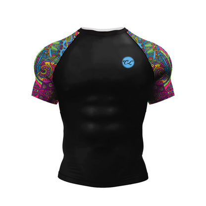 Camiseta de manga corta con estampado digital 3D de Halloween para hombre