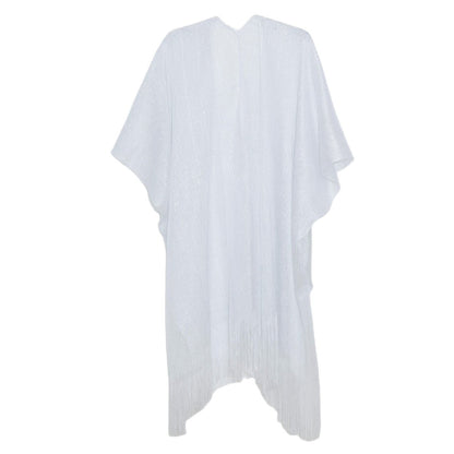 Women's Fashion Stripe Hollow Tassel Cover-Ups