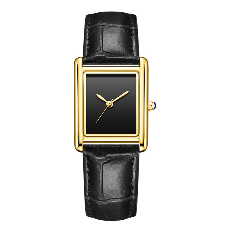 Casual Square Dial Waterproof Quartz Watch for Men and Women