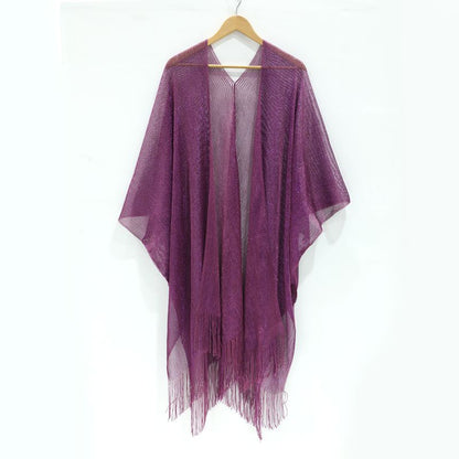 Women Sexy Stripe Tassel Cover-Ups