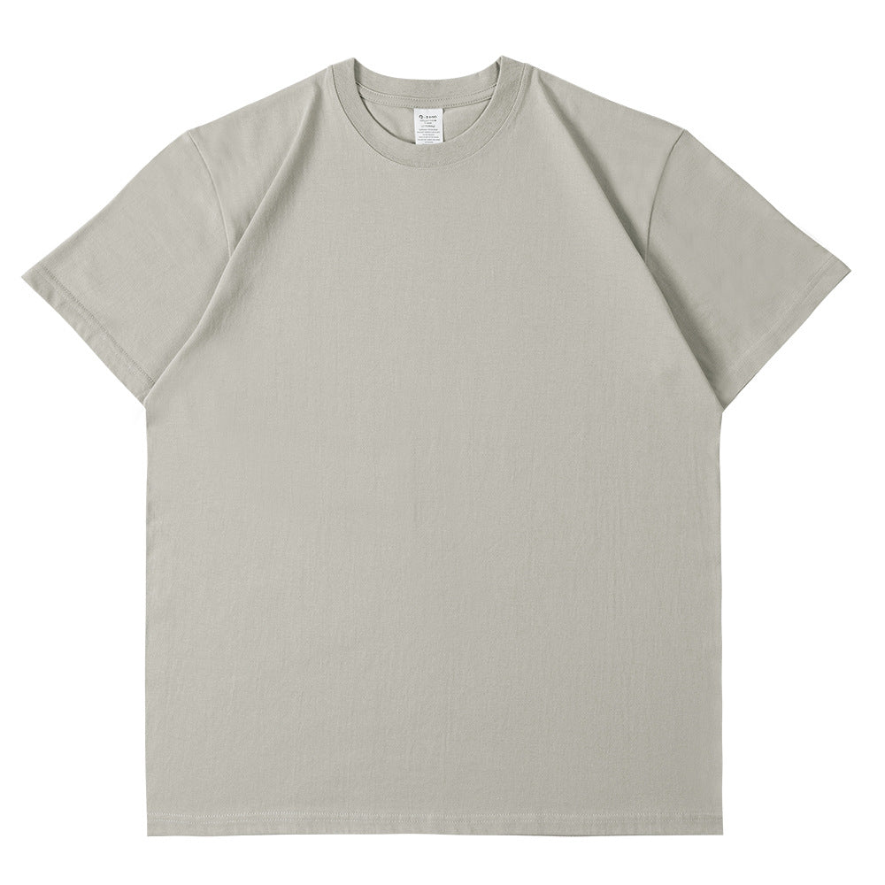 Camiseta informal de manga corta con cuello redondo y color liso para hombre y mujer