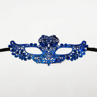 Masque en métal drôle en dentelle à la mode, masque papillon en fer rose doré pour hommes et femmes