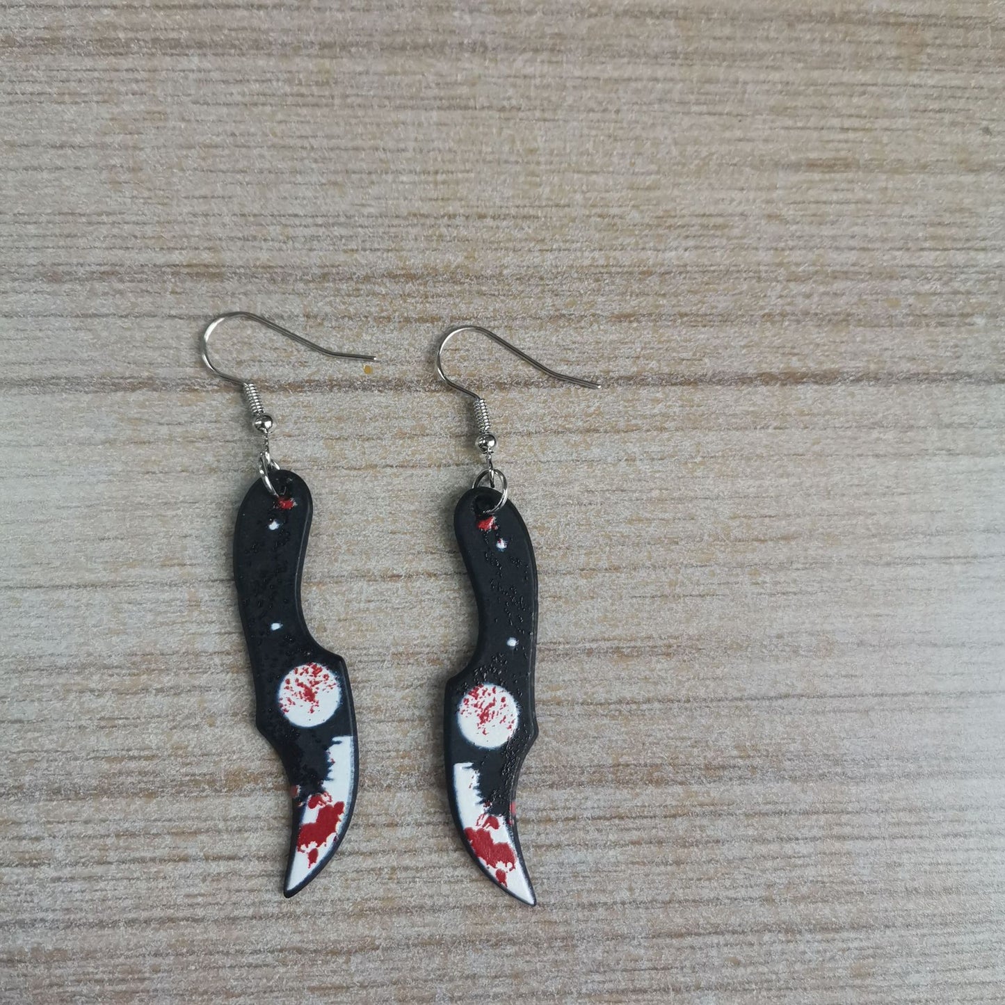 Halloween Women Horror Funny Acrylic Knife Earrings
