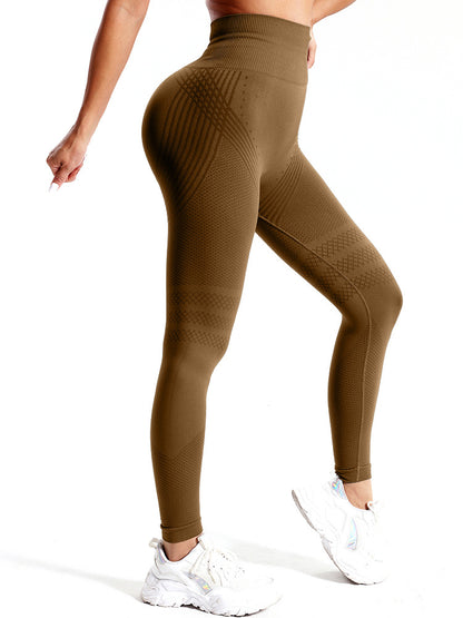 Pantalones de yoga elásticos de cintura alta a la moda para mujer