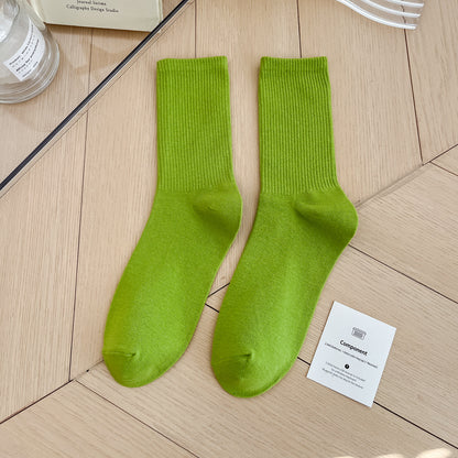 Calcetines sencillos de color sólido multicolor