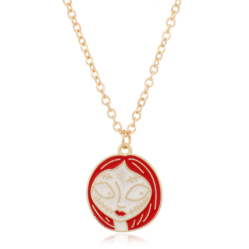 Halloween Women Cute Vintage Monster Necklace Pendant