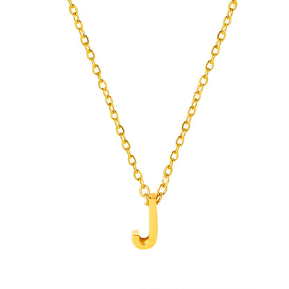 Collar con colgante de alfabeto simple a la moda para mujer