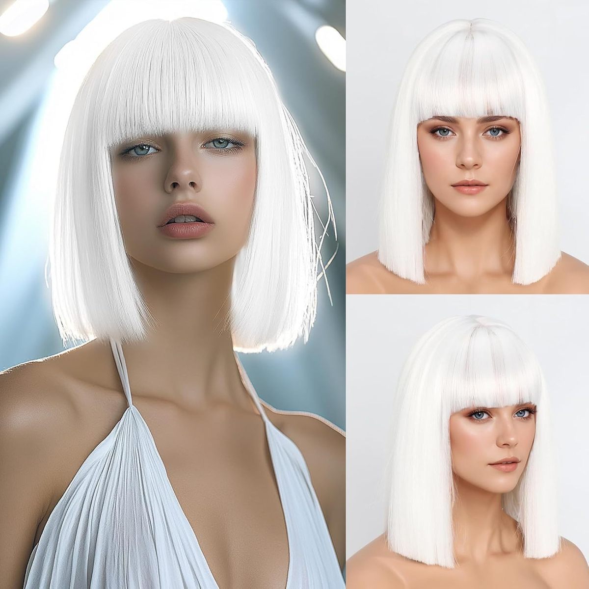 Women Fashion Short Straight Bobo Head Wig