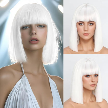 Women Fashion Short Straight Bobo Head Wig