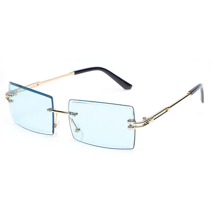 Lunettes de soleil tendance sans monture en métal