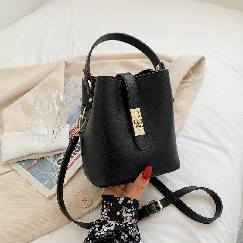 PU Leather Crossbody Bucket Bag