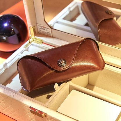 Minimalist Portable Leather Glasses Case