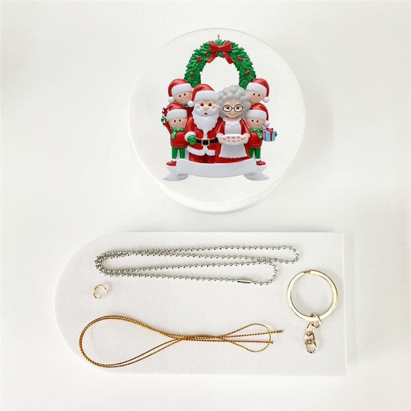 Acrylic Santa Keychain Pendant