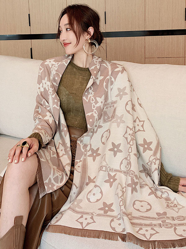 Original Warm Letter Print Shawl&Scarf